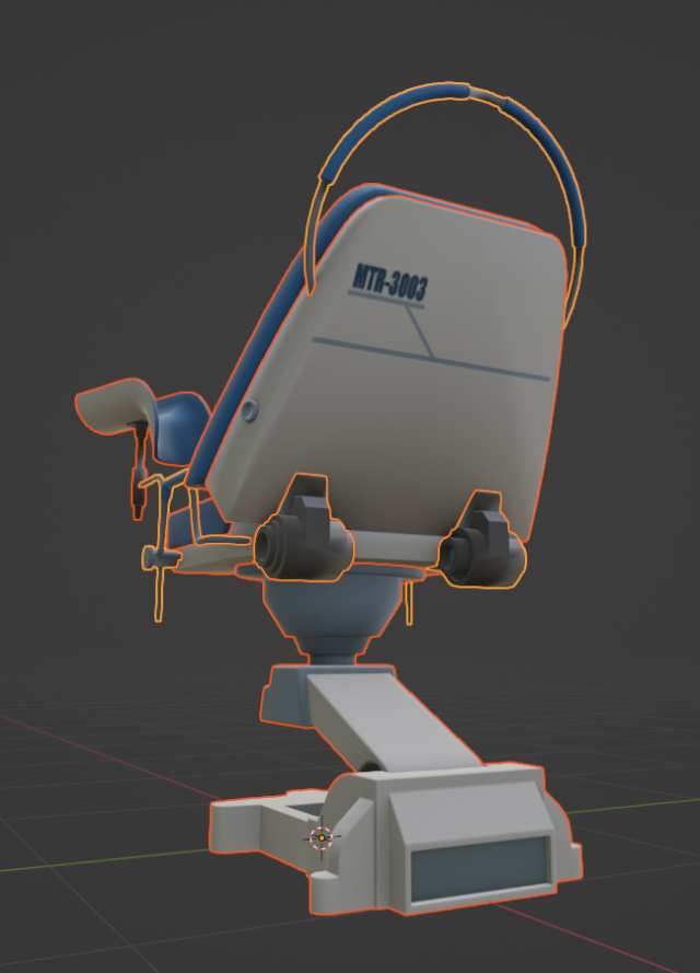 Gynecological Chair Low-poly Modelo 3D .c4d .max .obj .3ds .fbx .stl .blend 
