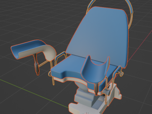 Gynecological Chair Low-poly Modelo 3D