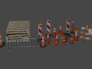 Traffic Props-Assets and Signs Collection Modelo 3D