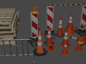 Traffic Props-Assets and Signs Collection Modelo 3D