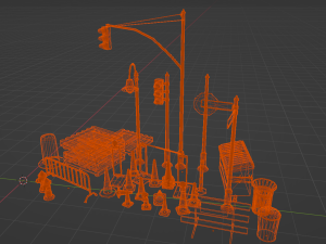 Traffic Props-Assets and Signs Collection Modelo 3D