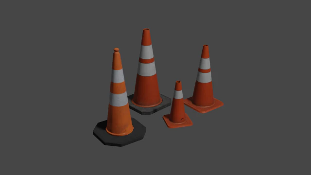 ट्रैफिक कोनस 3D मॉडल .c4d .max .obj .3ds .fbx .stl .blend 