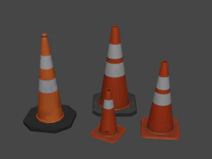 ट्रैफिक कोनस 3D मॉडल