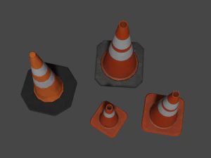 ट्रैफिक कोनस 3D मॉडल