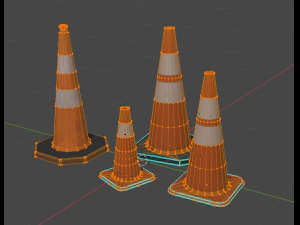 ट्रैफिक कोनस 3D मॉडल