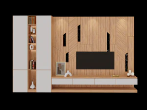 pared de televisi&oacute;n Modelo 3D