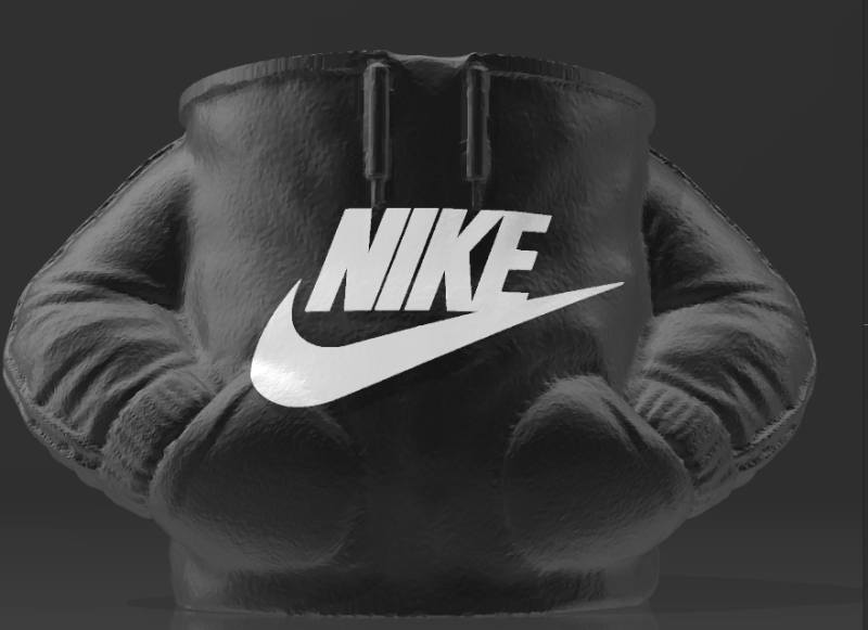 DIVER-SHAPED MATE FOR STAGGERED POLYMER WITH NIKE LOGO 3D Baskı Modeli .c4d .max .obj .3ds .fbx .stl .blend 