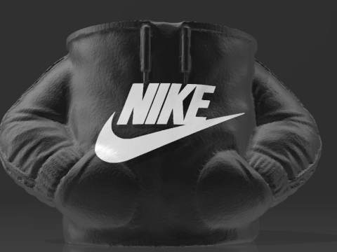 DIVER-SHAPED MATE FOR STAGGERED POLYMER WITH NIKE LOGO 3D Print Model