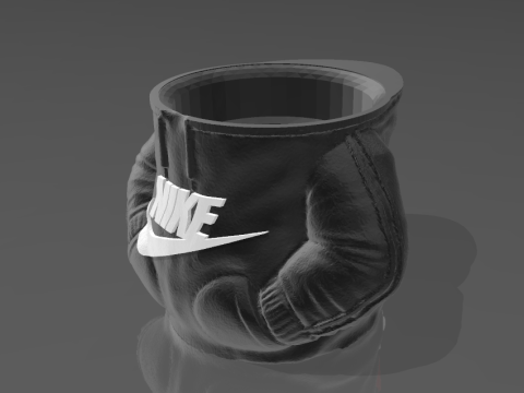 DIVER-SHAPED MATE FOR STAGGERED POLYMER WITH NIKE LOGO 3D Baskı Modeli