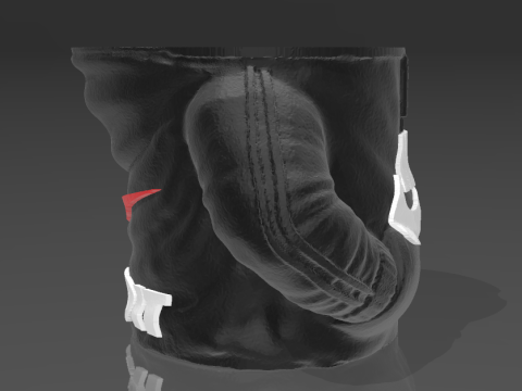 DIVER-SHAPED MATE FOR STAGGERED POLYMER WITH NIKE LOGO 3D Baskı Modeli