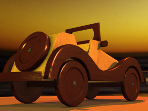 Wooden Car MG-TA 1939 Model 3D Modelo 3D