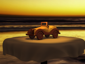 Wooden Car MG-TA 1939 Model 3D Modelo 3D