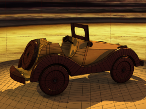 Wooden Car MG-TA 1939 Model 3D Modelo 3D