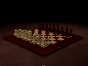 Chess Board Complete six types of different textures Low-poly 3D Model
