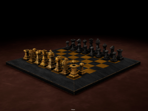 Chess Board Complete six types of different textures Low-poly Modelo 3D