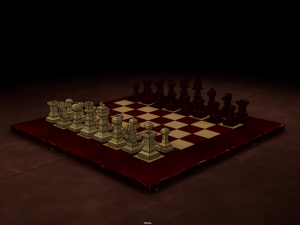 Chess Board Complete six types of different textures Low-poly 3D Model