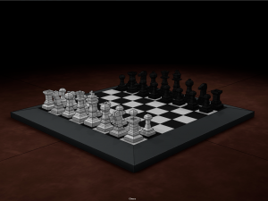 Chess Board Complete six types of different textures Low-poly 3D Model