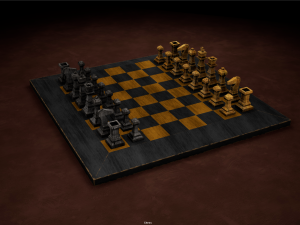 Chess Board Complete six types of different textures Low-poly 3D Model