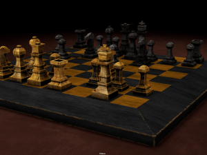 Chess Board Complete six types of different textures Low-poly 3D Model