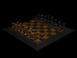 Chess Board Complete six types of different textures Low-poly 3D Model