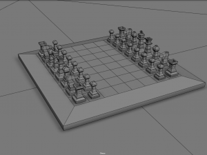 Chess Board Complete six types of different textures Low-poly 3D Model