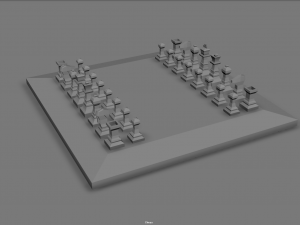 Chess Board Complete six types of different textures Low-poly 3D Model