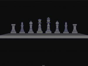 Chess Board Complete six types of different textures Low-poly 3D Model