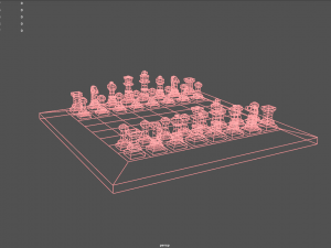 Chess Board Complete six types of different textures Low-poly 3D Model
