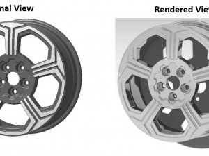 Diamond cut Alloy wheel 3D Модель