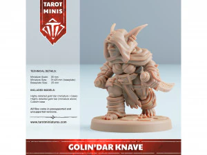 GOLINDAR KNAVE GOBLIN B 3D Print Model