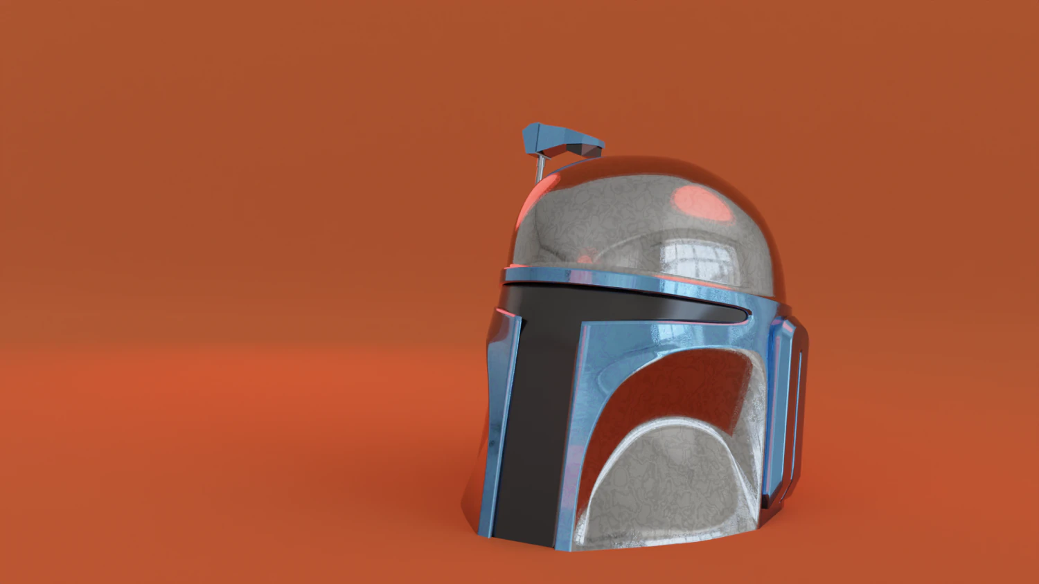 Mandalorian Helmet 3D Model .c4d .max .obj .3ds .fbx .stl .blend 
