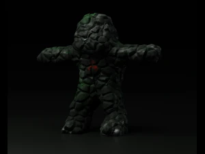 Stone Golem 3D Model