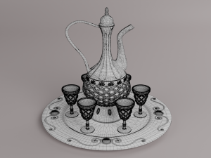 Decanter with glasses 3Dモデル