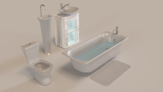 Bathroom Modèle 3D .c4d .max .obj .3ds .fbx .stl .blend 