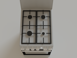 Refrigerator microwave gas stove for the kitchen 3D Модель