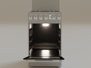 Refrigerator microwave gas stove for the kitchen 3D Модель