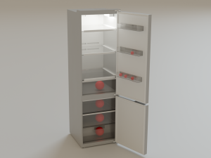 Refrigerator microwave gas stove for the kitchen 3D Модель