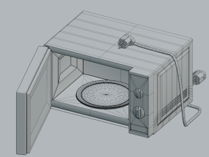 Refrigerator microwave gas stove for the kitchen 3D Модель