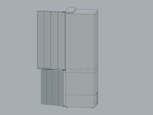 Refrigerator microwave gas stove for the kitchen 3D Модель