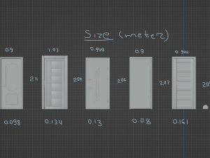 Doors set 3D Модель