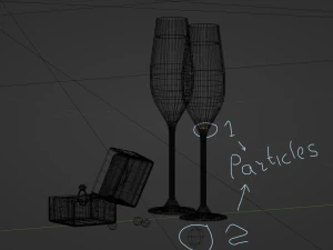 Wedding ring in a box 3D Model