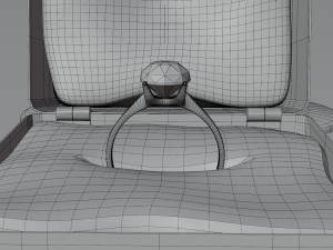 Wedding ring in a box Model 3D