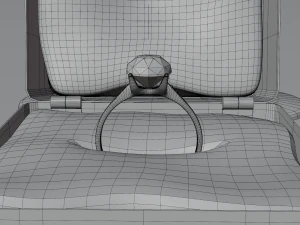 Wedding ring in a box 3D Model