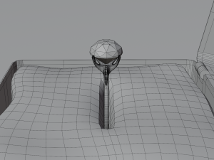 Wedding ring in a box Model 3D