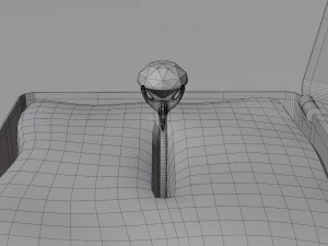 Wedding ring in a box 3D Model