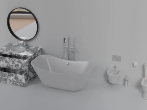 3D Sanitary ware and bathroom furniture model 3D Model