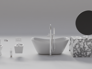 3D Sanitary ware and bathroom furniture model 3D Модель