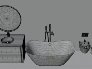 3D Sanitary ware and bathroom furniture model 3D Модель