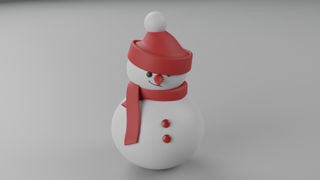 Snowman 3D Model .c4d .max .obj .3ds .fbx .stl .blend 