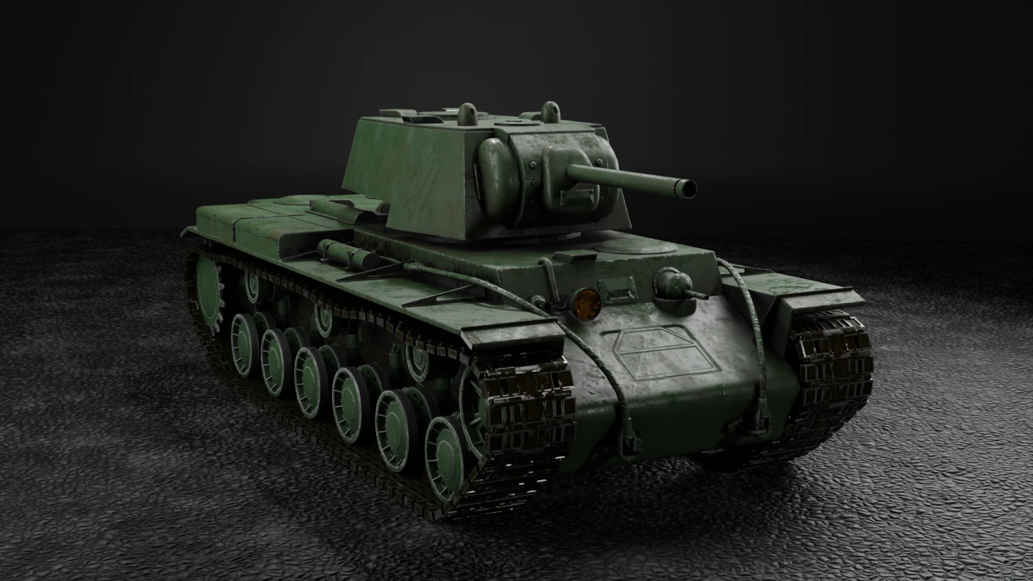 Soviet tank KV 1 3D Model .c4d .max .obj .3ds .fbx .stl .blend 